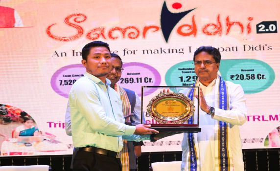 North Tripura tops in Samriddhi Campaign 2.0 under TRLM, awarded by CM Dr Manik Saha.
